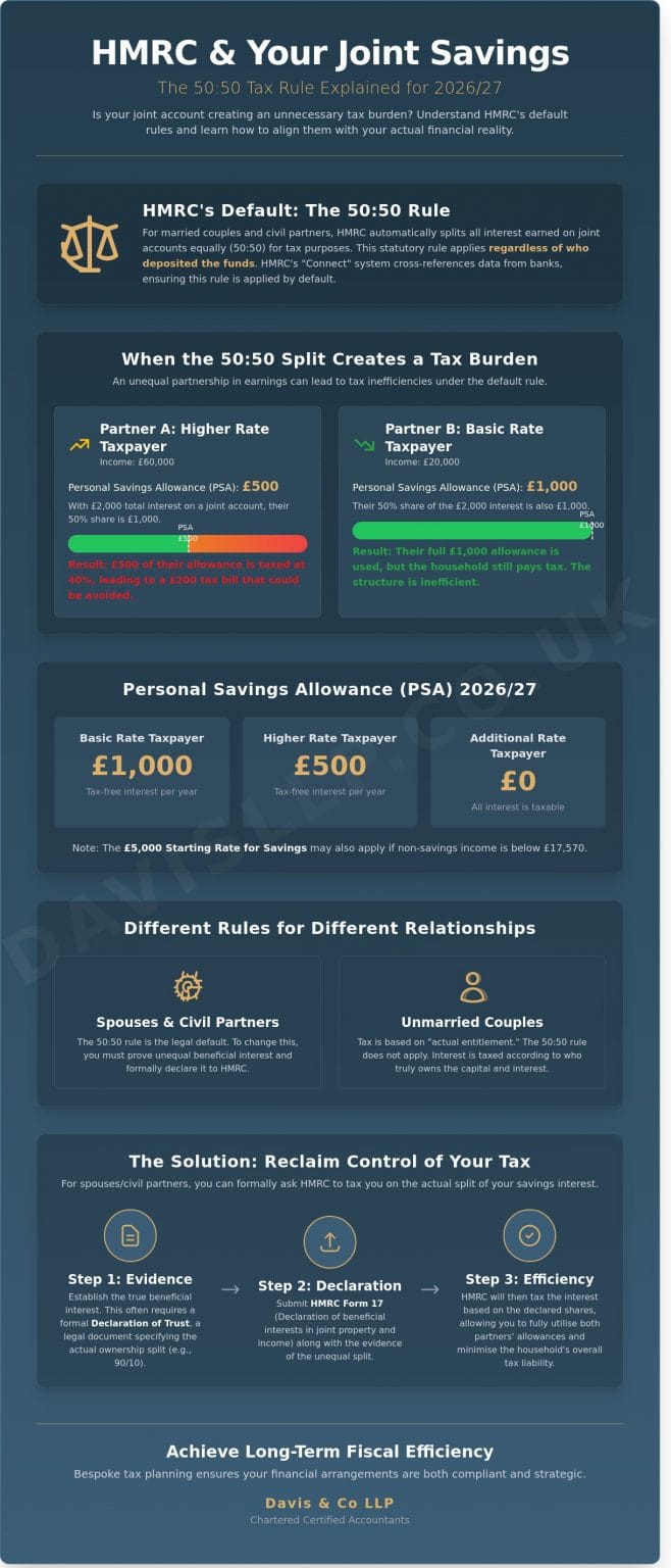 HMRC Joint Bank Accounts and Savings Tax: A Guide for 2026