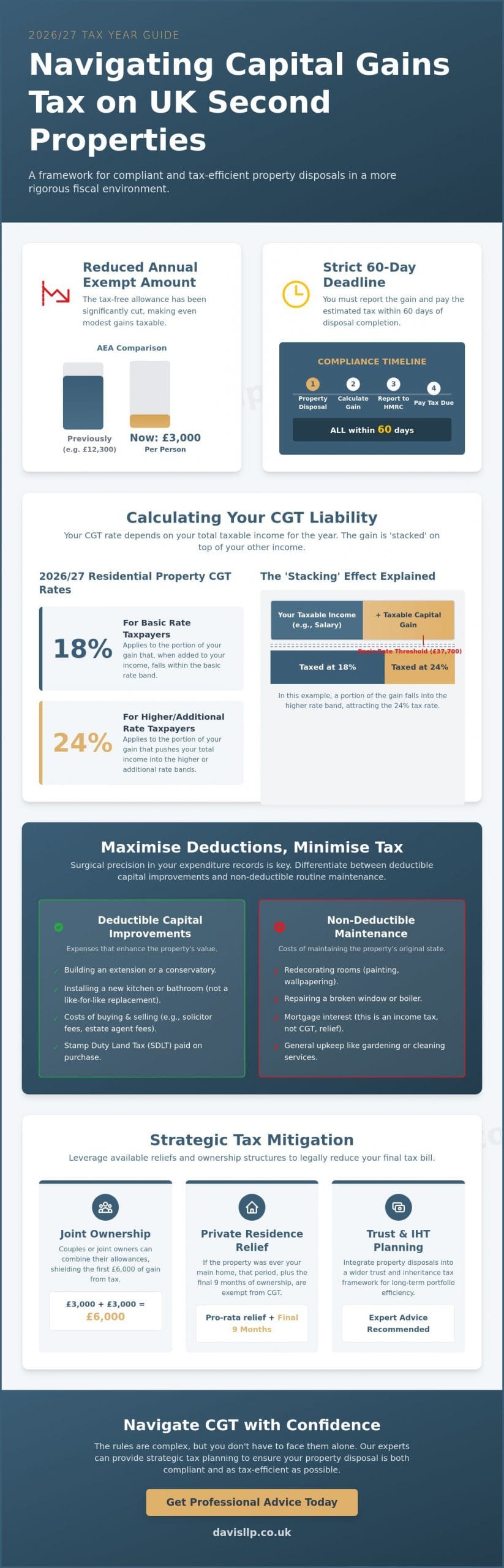 Capital Gains Tax on Second Property UK 2026: A Strategic Guide to Disposal