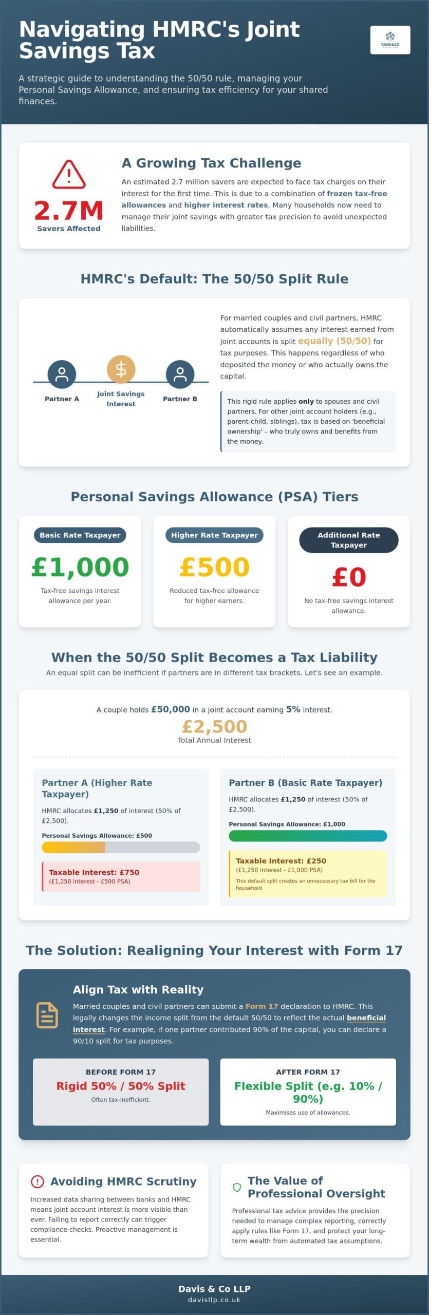 HMRC and Joint Bank Accounts: A Strategic Guide to Savings Tax in 2026